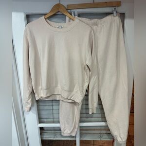 Cream Track Pants & Joggers